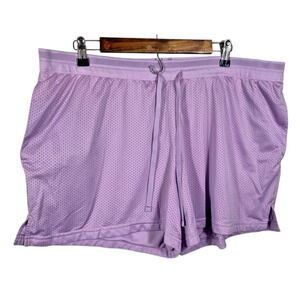 Athletic Works Shorts Size XXL 2X 20 Purple Mesh Jersey Knit Sweat Gym Running